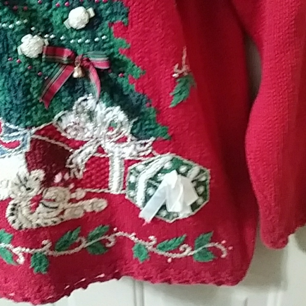 Christmas xmas tree holiday sweater medium - Picture 4 of 8